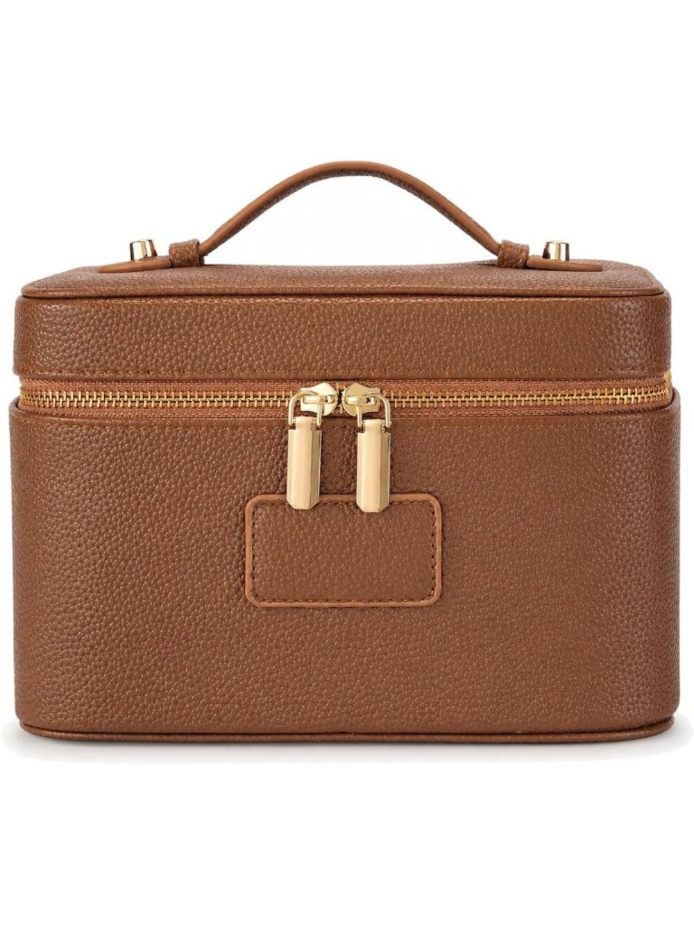 Stylish Waterproof Makeup Bag - Travel Toiletry Organizer with Brush Holder